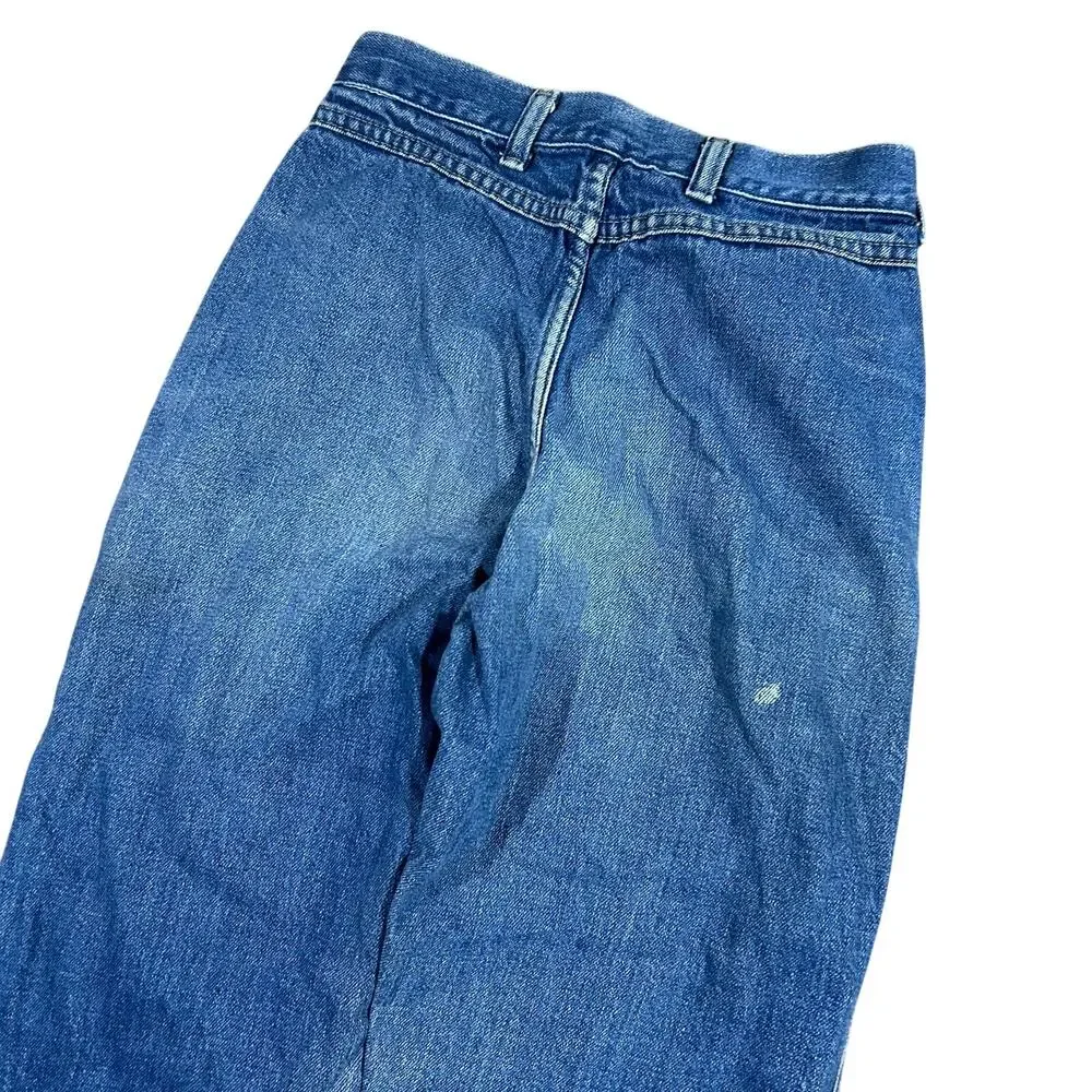 Vintage 80s Rustler Bareback Jeans Girls Size 14 (24x26) Western High Rise Denim